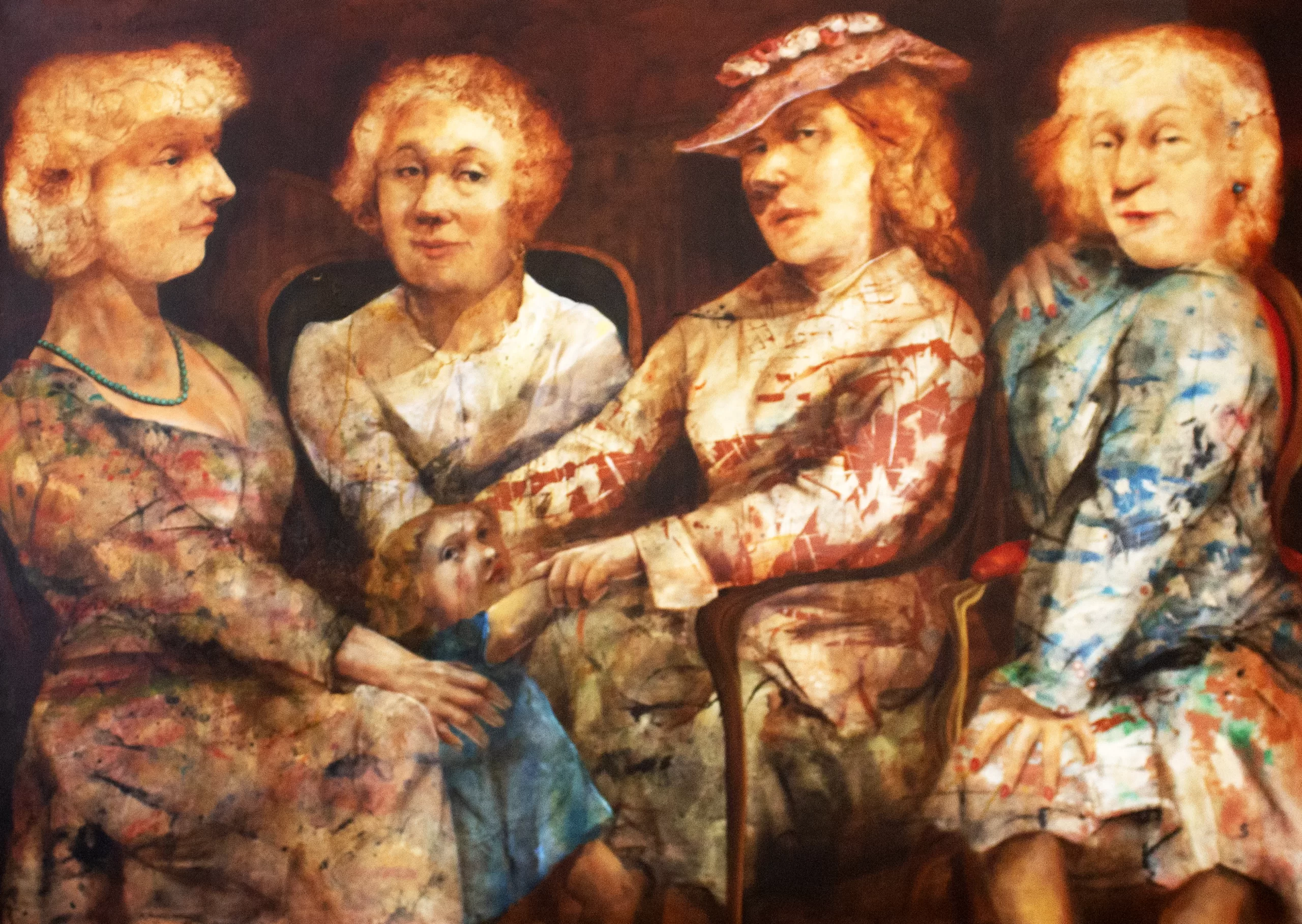 Four woman and a child