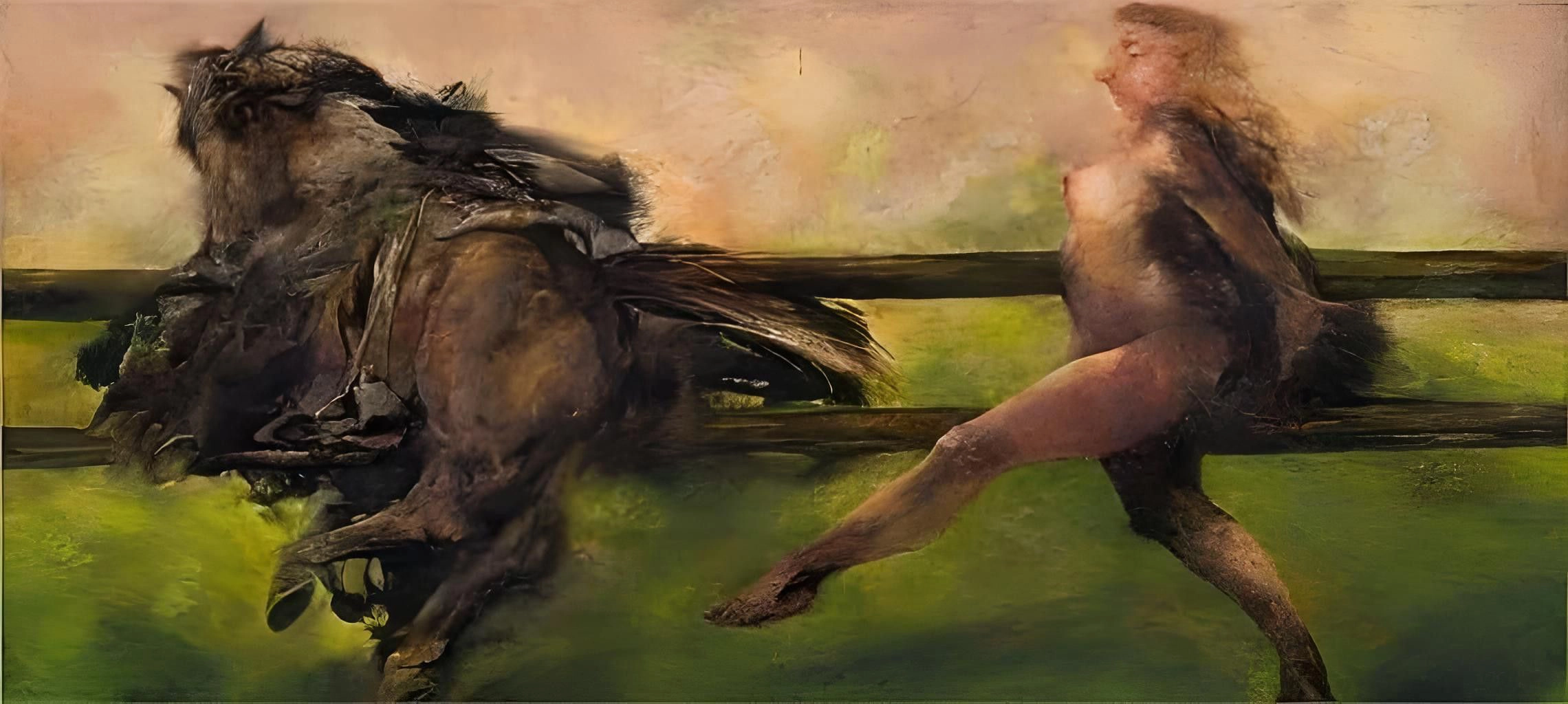 Woman and horse