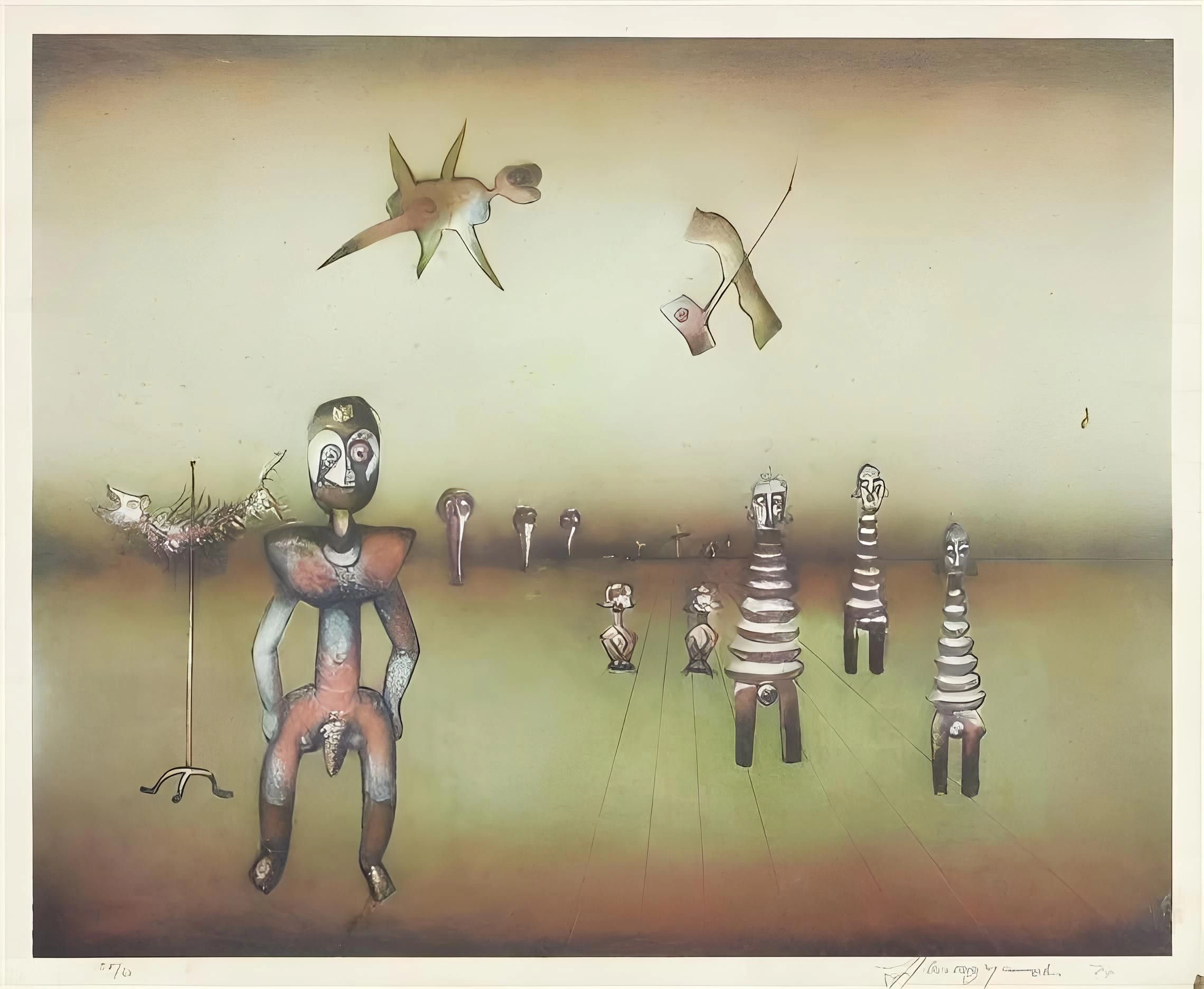 Figures on a landscape