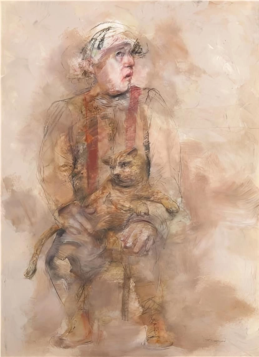 Man with Cat