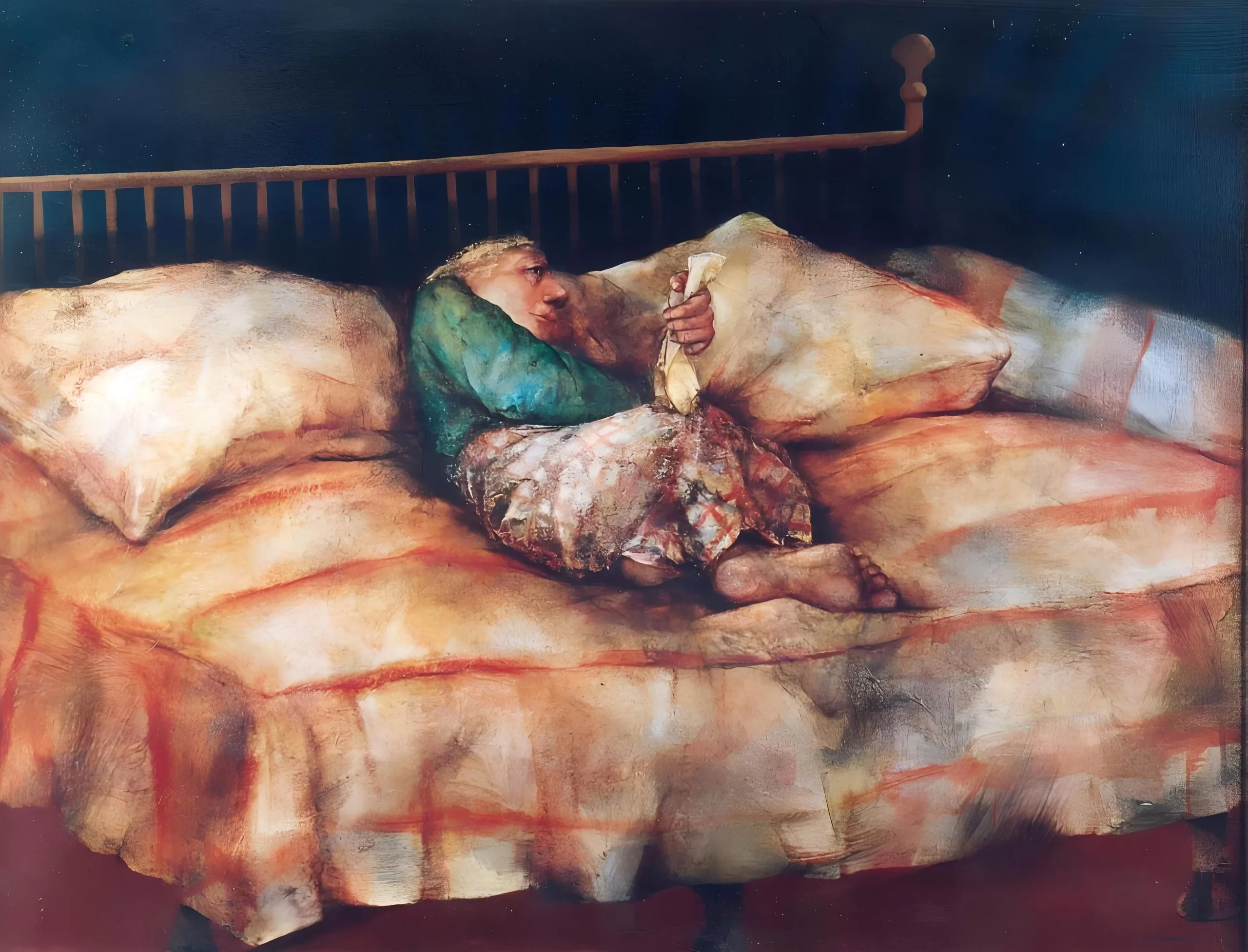 Women on a bed